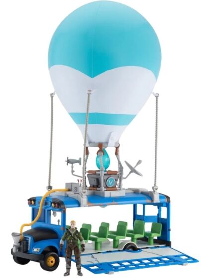 Fortnite Battle Bus leksakset med figur och ljusfunktion