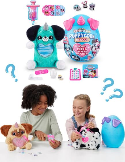 Zuru Puppycorn Rescue ägg med hundgosedjur och 12 överraskningar