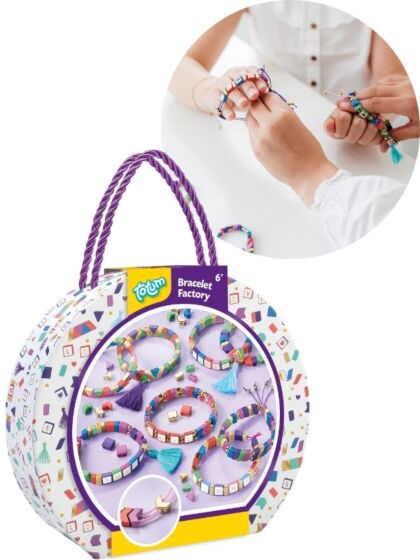 Bracelet Factory armbandsset med 500 pärlor och dekorativa tofsar