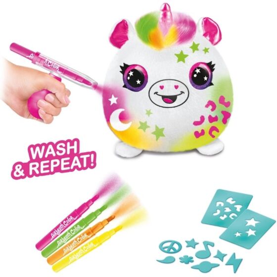 Airbrush Plush Neon Squish Pals – gosedjur att färglägga