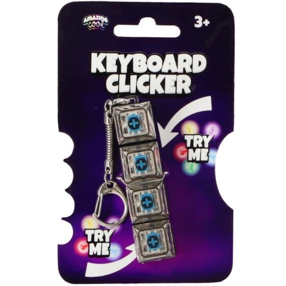 Amazing Cool Keyboard Clicker nyckelring med ljus