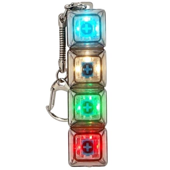Amazing Cool Keyboard Clicker nyckelring med ljus