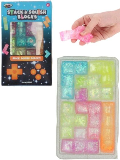 Amazing Cool squishy Tetris-bräde - elastiska figurer för taktil lek