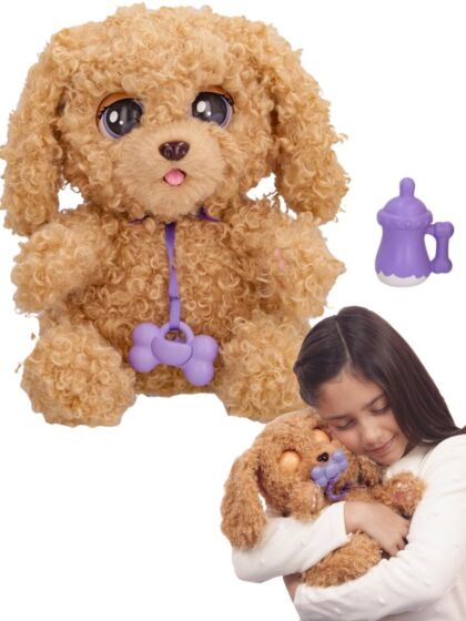 Baby Paws Labradoodle interaktiv kosebamse med tilbehør - med lyd