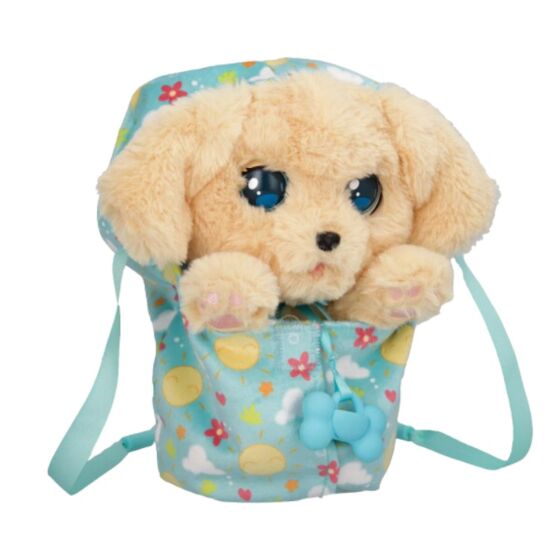 Baby Paws Labradorvalp kosebamse med smokk og veske - med lyd