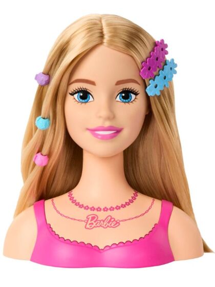 Barbie Stylingdocka blond med borste, hårspännen och mer - 20 tillbehör