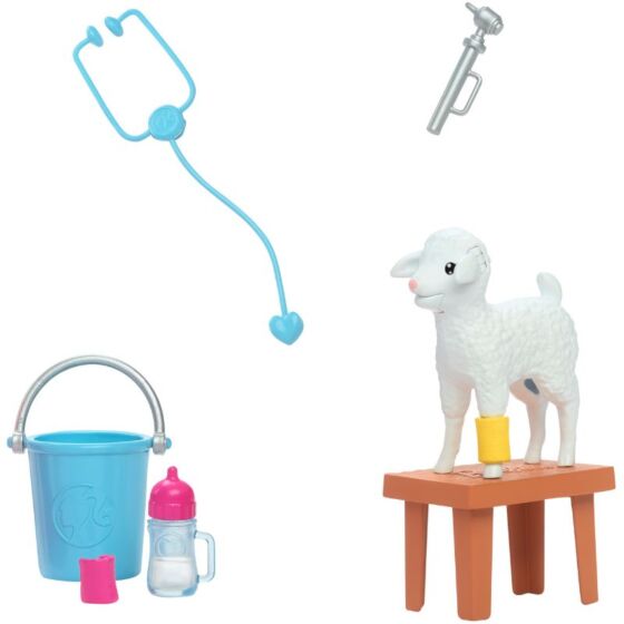 Barbie Karriärdocka – Bondgårdsveterinär med interaktivt lamm och tillbehör