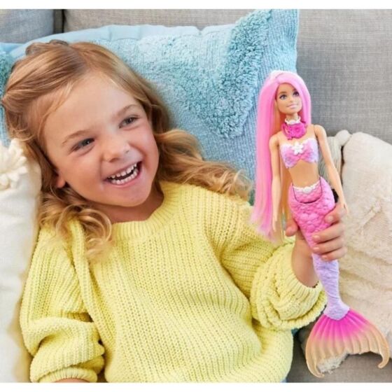 Barbie Malibu sjöjungfrudocka med färgskiftande effekter och tillbehör