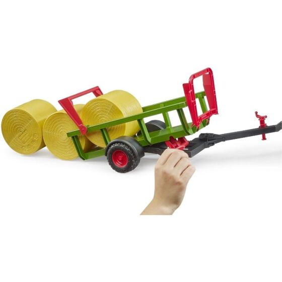 Bruder rundballevagn med 3 rundbollar - 02204