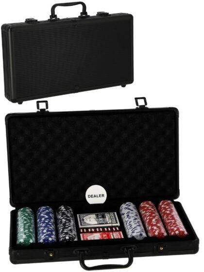 Deluxe Pokersett i metallkoffert – 300 chips og kortstokker for klassisk kortspill