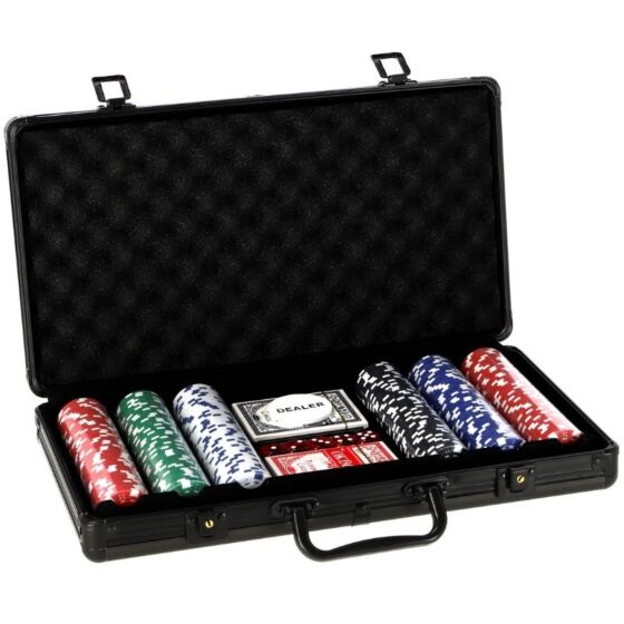 Deluxe Pokersett i metallkoffert – 300 chips og kortstokker for klassisk kortspill