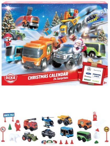 Dickie Toys adventskalender med fordon – 24 luckor
