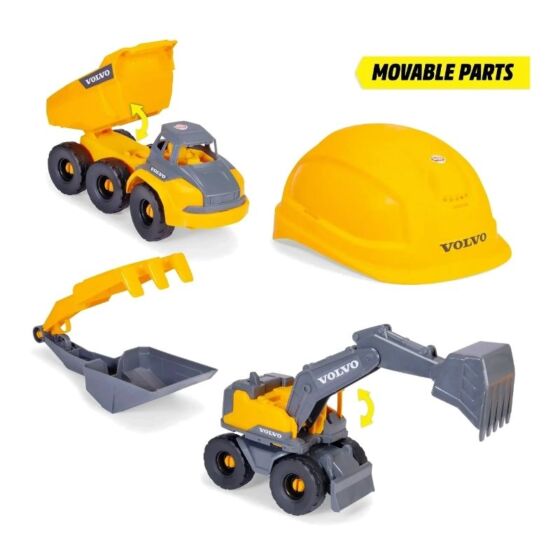 Dickie Toys Volvo anläggningslekset med hjälm – 4 delar