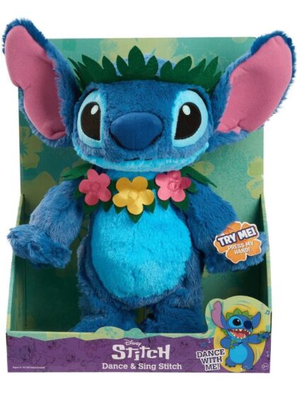 Disney Stitch kosedyr som synger og danser - med lyd 38 cm