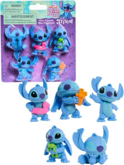 Disney Stitch Figurpakke med 5 figurer - 5,5 cm