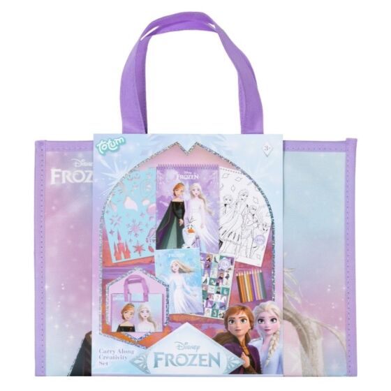 Disney Frozen tegnesett i veske med klistremerker