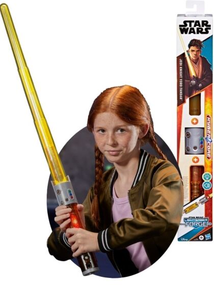 Star Wars Kyber Core Lightsaber gul - med lyd og lys