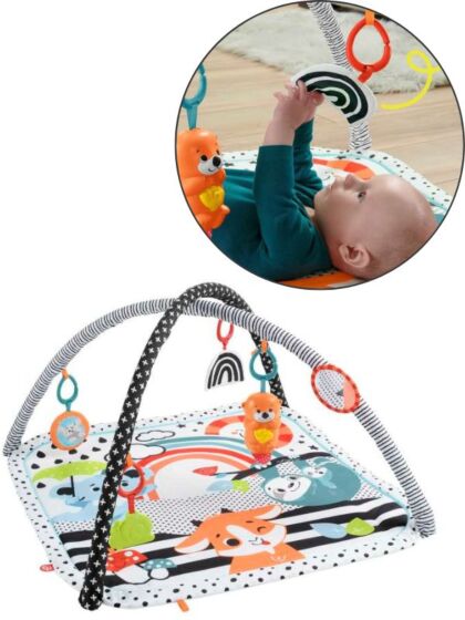 Fisher Price 3-i-1 Glow & Grow aktivitetsteppe med lyd, lys og tilbehør