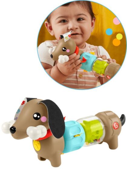 Fisher Price Click & Spin aktivitetsleketøy med lyder - Hund