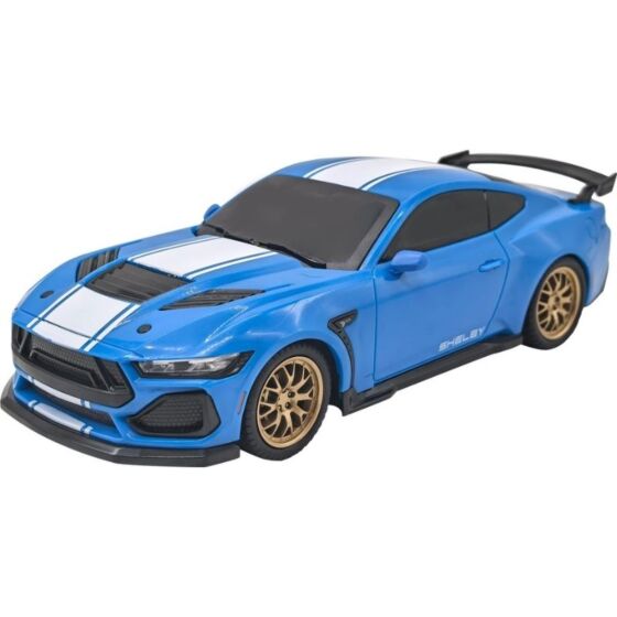 Ford Mustang Shelby Super Snake radiostyrd bil med ljus - blå 20 cm