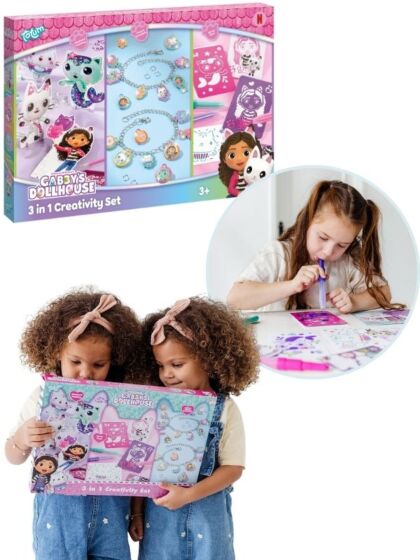 Gabbys dukkehus hobbysett 3-i-1 med perler og pynt