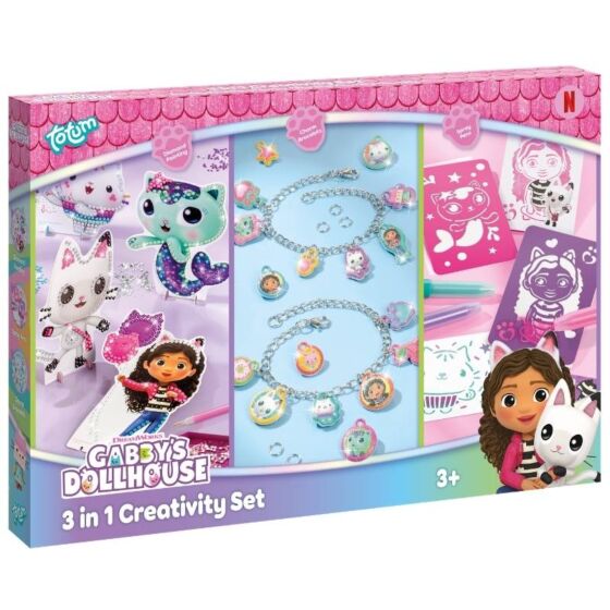 Gabbys dukkehus hobbysett 3-i-1 med perler og pynt