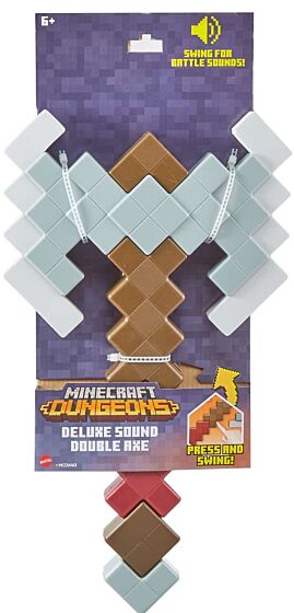 Minecraft Sound Foam Battle Role Play - Dungeons Double Axe - med lyd