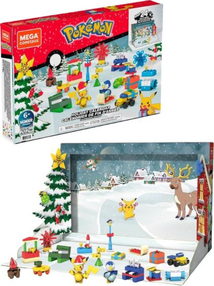 Mega Construx Pokemon Julekalender med Pikachu og Piplup figure