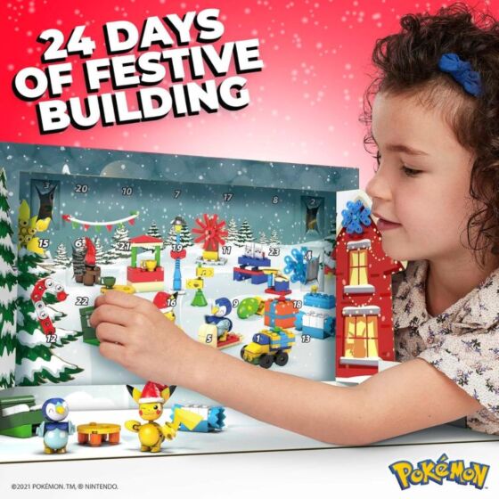 Mega Construx Pokemon Julekalender med Pikachu og Piplup figure