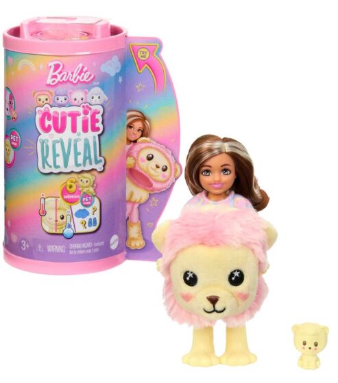 Barbie Cutie Reveal Cozy Cute Tees - Chelsea docka i dräkt med djurfigur - 6 överraskningar