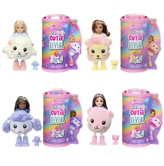 Barbie Cutie Reveal Cozy Cute Tees - Chelsea docka i dräkt med djurfigur - 6 överraskningar