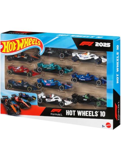 Hot Wheels Formula 1 2025 bilpaket – 10 F1-bilar