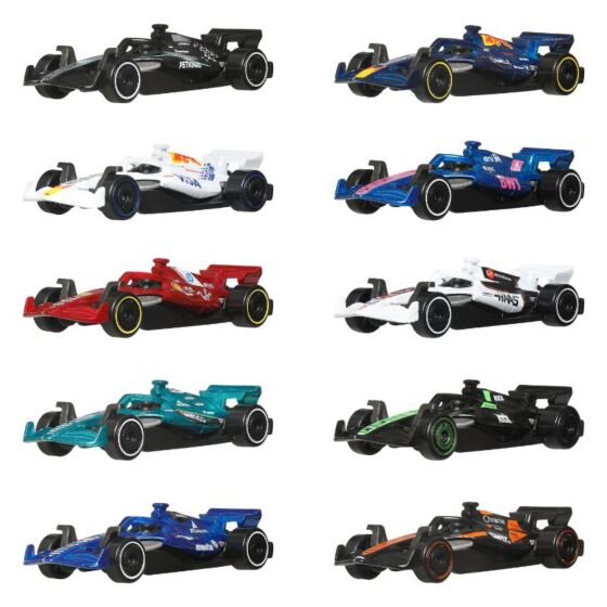 Hot Wheels Formula 1 2025 bilpaket – 10 F1-bilar