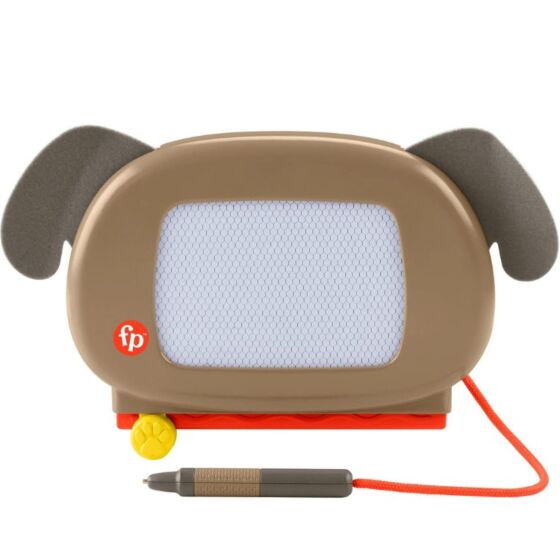 Fisher Price magnetisk tegnebrett med penn - brun hund