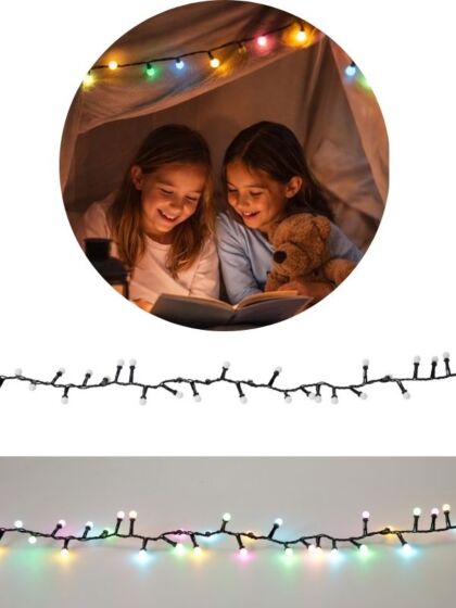 LED-lyslenke – 500 LED i myke fargetoner, 8 lysfunksjoner