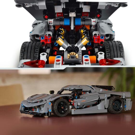 LEGO Technic 42173 Koenigsegg Jesko Absolut-hyperbil i grått