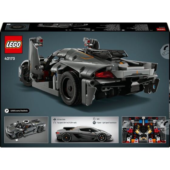 LEGO Technic 42173 Koenigsegg Jesko Absolut-hyperbil i grått