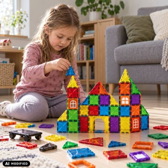 Magical Magnet byggesett med magnetplater – 115 deler