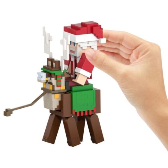 Minecraft Julekalender med 3 figurer, klistremerker og tilbehør