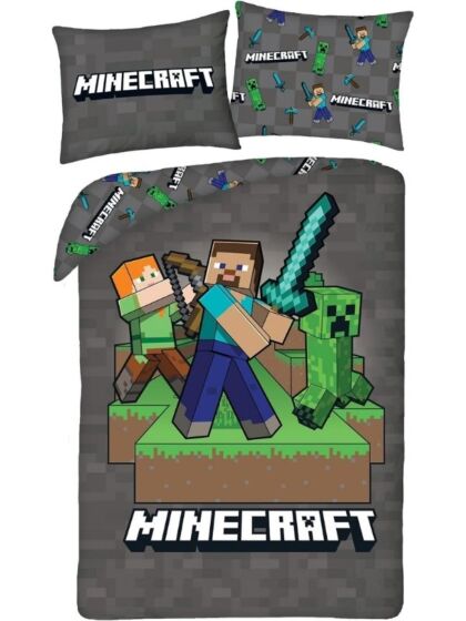 Minecraft Steve og Alex sengesett i bomull - 140x200 cm