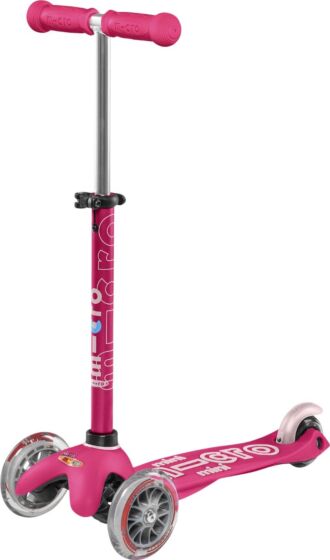 Micro Mini Deluxe Pink sparkesykkel for barn 2-5 år - tre hjul - tåler opptil 35 kg
