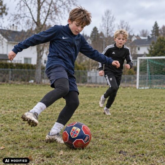 NFF landslagsfotball med signatur - størrelse 5