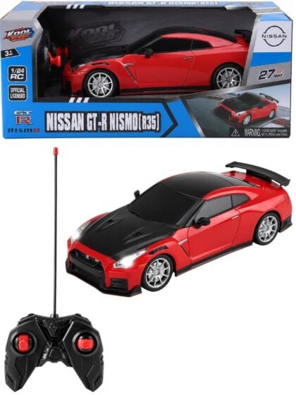 Nissan GT-R radiostyrd bil med ljus - röd 20 cm
