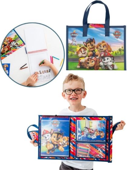 PAW Patrol tegnesett i veske med klistremerker