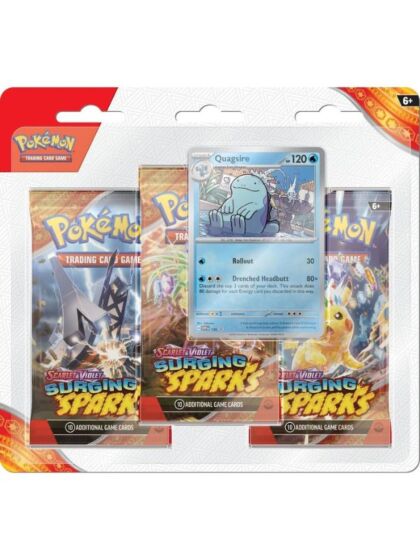 Pokemon TCG: Surging Sparks 3-pack med boosterpakker och Quagsire Promo