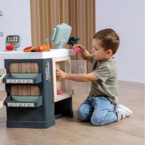 Smoby Smarty Market lekebutikk med handlevogn - 42 deler