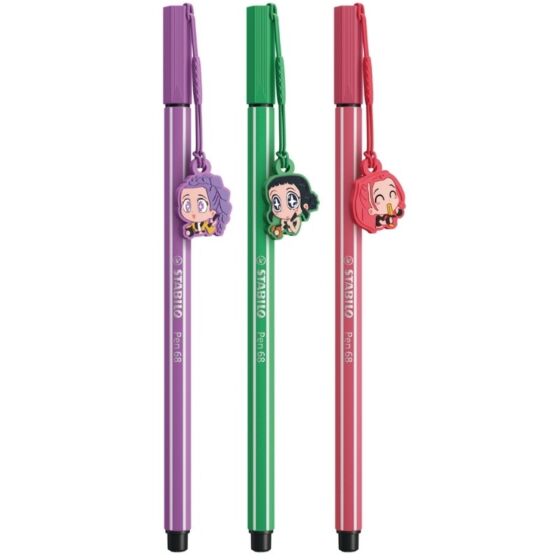 STABILO Pen 68 KPop Demon Hunters tuscher med hänge – HUNTR/X 3 st.