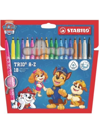 STABILO Trio A-Z PAW Patrol tuschpennor – 18 st.