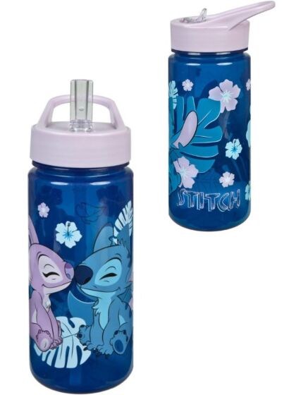 Disney Stitch drikkeflaske 500 ml - med integrert sugerør