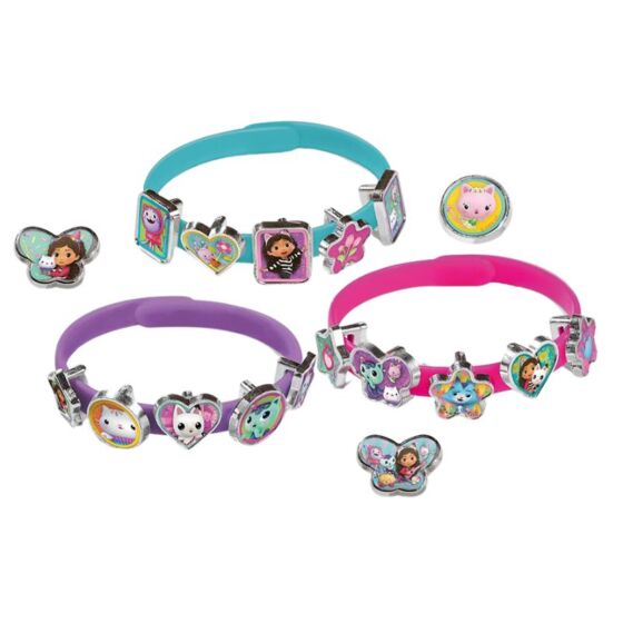 Gabby Dockskåp smyckeset för barn – armband och 18 charmiga hängen